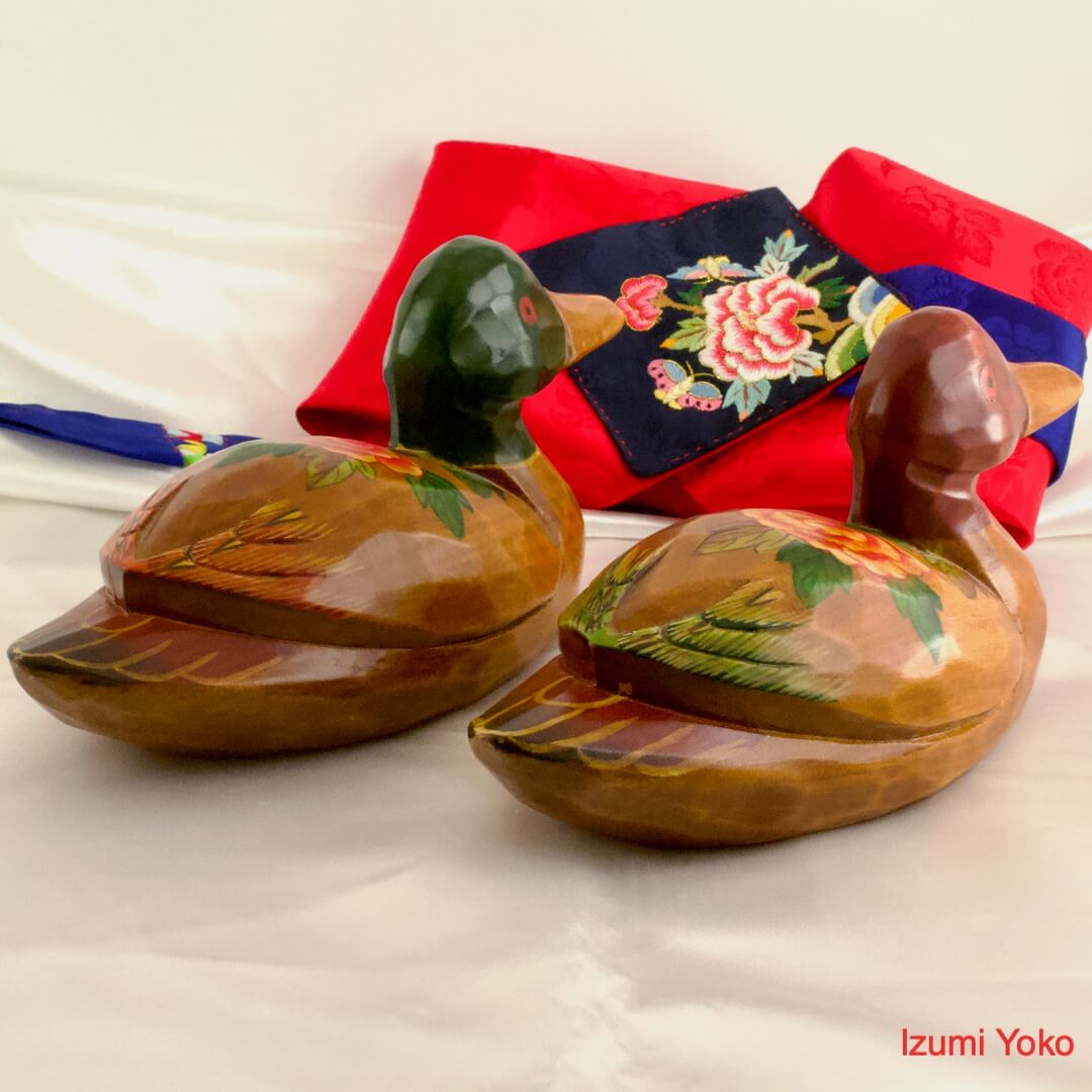 韓国 Wood Decoy 鴨 Ducks 二個セット - 画像 (6)