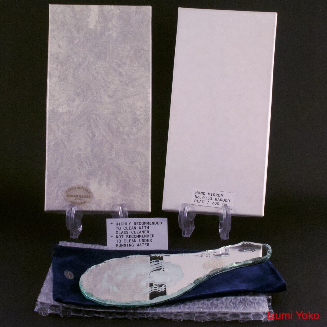 手鏡 No.0153 BAROCO PLAC / 200mm CZECH REPUBLIC TOMAS GLASS s.r.o. HAND MADE