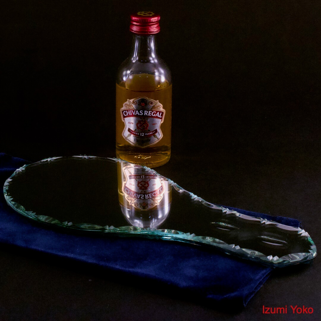 手鏡 No.0153 BAROCO PLAC / 200mm CZECH REPUBLIC TOMAS GLASS s.r.o. HAND MADE - 画像 (7)